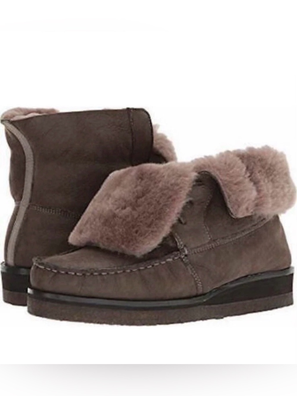 Trask NWT Shannon Shearling Leather Lace Up Bootie